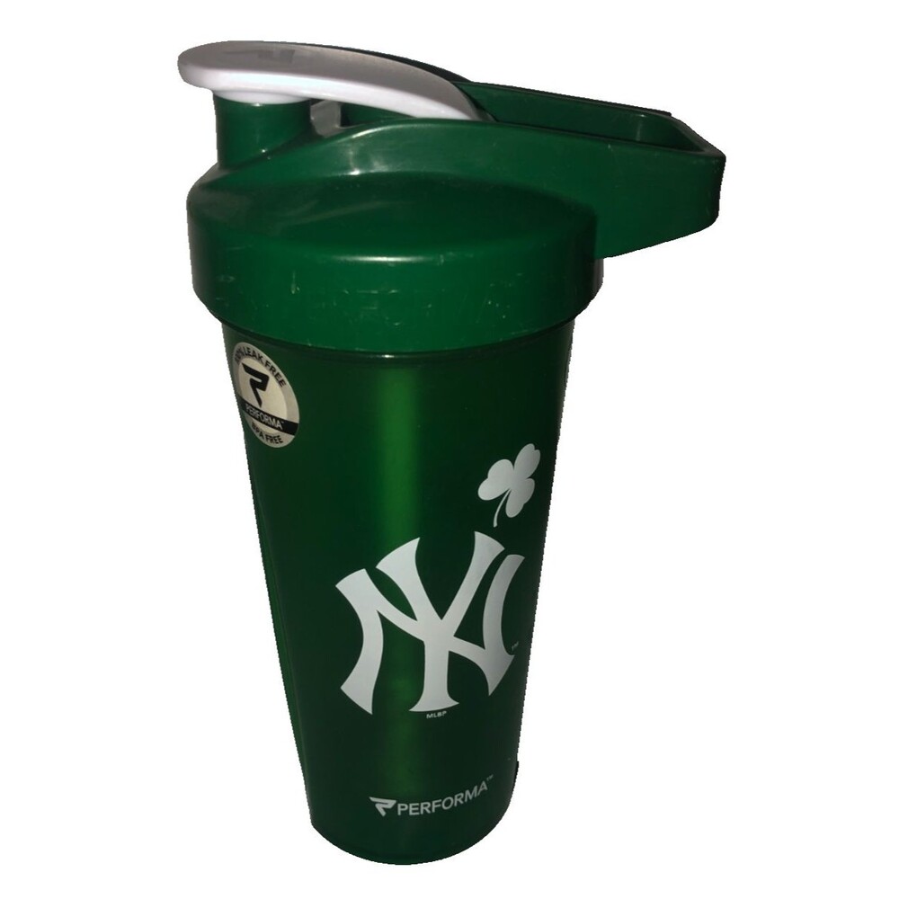 Perfect Shaker Performa MLB NY Yankees Irish Green Clover Luck Bottle LARGE 28oz